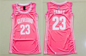 Maillot NBA Pas Cher Cleveland Cavaliers Femme LeBron James 23 Rose