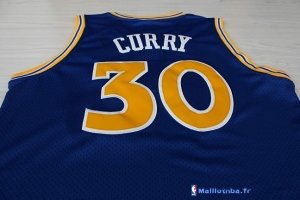 Maillot NBA Pas Cher Golden State Warriors Stephen Curry 30 Retro Bleu Profond