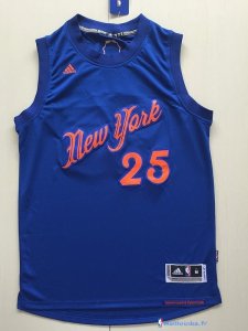 Maillot NBA Pas Cher Noël New York Knicks Derrick Rose 25 Bleu