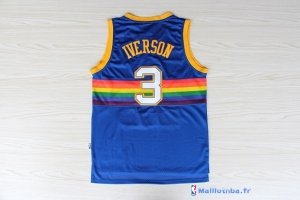 Maillot NBA Pas Cher Denver Nuggets Allen Iverson 3 Bleu Profond