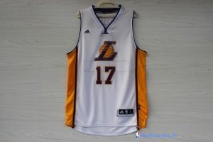 Maillot NBA Pas Cher Noël Los Angeles Lakers Jeremy 17 Blanc