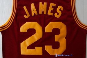 Maillot NBA Pas Cher Cleveland Cavaliers LeBron James 23 Retro Dentelle Rouge