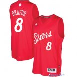 Maillot NBA Pas Cher Noël Philadelphi Sixers Jahlil Okafor 8 Rouge