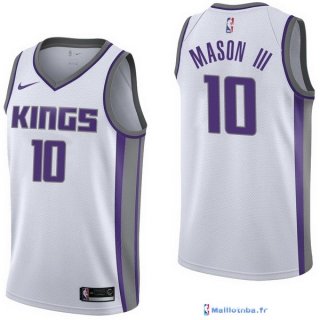 Maillot NBA Pas Cher Sacramento Kings Frank Mason III 10 Blanc Association 2017/18