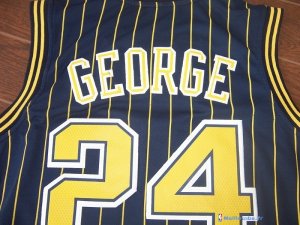 Maillot NBA Pas Cher Indiana Pacers Paul George 24 Bleu Bande