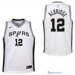 Maillot NBA Pas Cher San Antonio Spurs Junior LaMarcus Aldridge 12 Blanc Association 2017/18