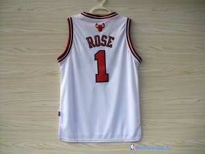 Maillot NBA Pas Cher Chicago Bulls Derrick Rose 1 Blanc