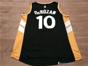 Maillot NBA Pas Cher Toronto Raptors Demar DeRozan 10 Noir Jaune