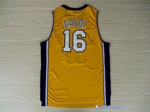 Maillot NBA Pas Cher Los Angeles Lakers Pau Gasol 16 Jaune