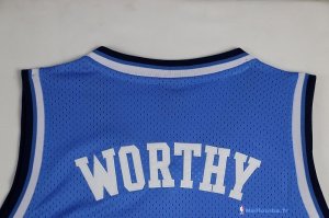 Maillot NCAA Pas Cher North Carolina James Worthy 52 Bleu