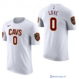 Maillot Manche Courte Cleveland Cavaliers Kevin Love 0 Blanc 2017/18