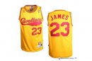 Maillot NBA Pas Cher Cleveland Cavaliers LeBron James 23 Retro Jaune