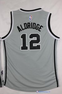 Maillot NBA Pas Cher San Antonio Spurs Junior LaMarcus Aldridge 12 Gris