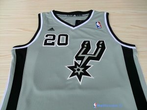 Maillot NBA Pas Cher San Antonio Spurs Manu Ginóbili 20 Gris