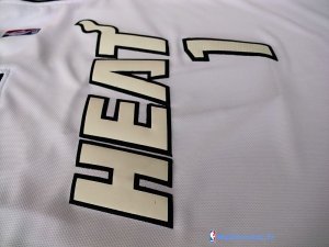 Maillot NBA Pas Cher Noël Miami Heat Bosh 1 Blanc