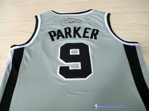 Maillot NBA Pas Cher San Antonio Spurs Tony Parker 9 Gris