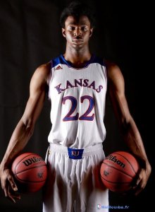 Maillot NCAA Pas Cher Kansas Andrew Wiggins 22 Blanc