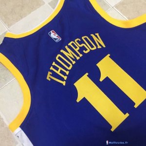 Maillot NBA Pas Cher Golden State Warriors Klay Thompson 11 Bleu Icon 2017/18