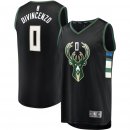 Milwaukee Bucks Donte DiVincenzo Fanatics Branded Black Fast Break Replica Player Jersey - Statement Edition