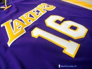 Maillot NBA Pas Cher Los Angeles Lakers Pau Gasol 16 Pourpre