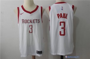 Maillot NBA Pas Cher Houston Rockets Chris Paul 3 Blanc Association 2017/18