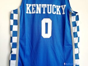 Maillot NCAA Pas Cher Kansas De'Aaron Fox 0 Bleu