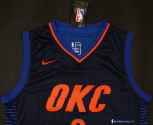 Maillot NBA Pas Cher Oklahoma City Thunder Russell Westbrook 0 Marine Statement 2017/18