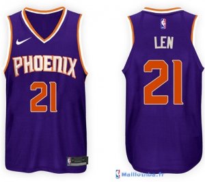 Maillot NBA Pas Cher Phoenix Suns Alex Len 21 Purpura Icon 2017/18