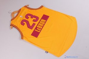 Maillot NBA Pas Cher Noël Cleveland Cavaliers Lebron 23 Jaune