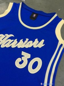 Maillot NBA Pas Cher Noël Femme Stephen Curry 30 Bleu