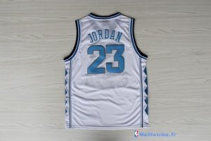 Maillot NCAA Pas Cher North Carolina Michael Jordan 23 Blanc