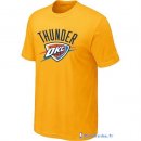 T-Shirt NBA Pas Cher Oklahoma City Thunder Jaune