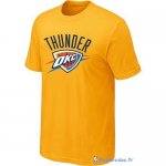 T-Shirt NBA Pas Cher Oklahoma City Thunder Jaune