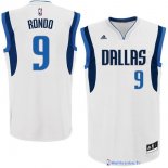 Maillot NBA Pas Cher Dallas Mavericks Rajon Rondo 9 Blanc