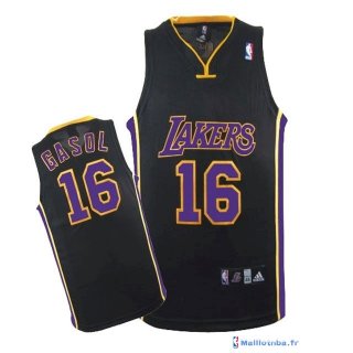Maillot NBA Pas Cher Los Angeles Lakers Pau Gasol 16 Noir