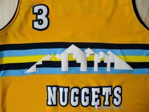 Maillot NBA Pas Cher Denver Nuggets Allen Iverson 3 Jaune