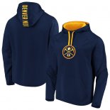 Denver Nuggets Fanatics Branded NavyGold Iconic Defender Performance Primary Logo Pullover Hoodie