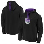 Sacramento Kings Fanatics Branded BlackPurple Iconic Defender Performance Primary Logo Pullover Hoodie