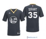 Maillot NBA Pas Cher Golden State Warriors Kevin Durant 35 Noir MC