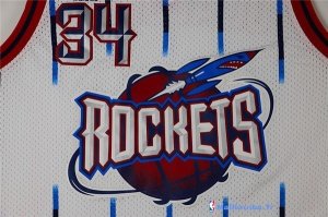 Maillot NBA Pas Cher Houston Rockets Hakeem Abdul Olajuwon 34 Retro Blanc