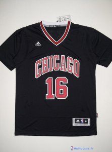 Maillot NBA Pas Cher Chicago Bulls Pau Gasol 16 Noir MC