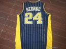 Maillot NBA Pas Cher Indiana Pacers Paul George 24 Bleu Bande