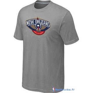 T-Shirt NBA Pas Cher New Orleans Pelicans Gris