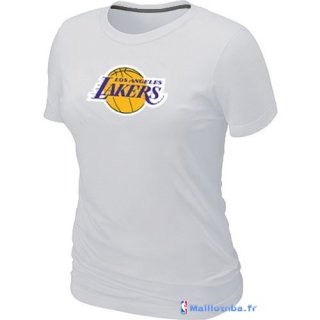 T-Shirt NBA Pas Cher Femme Los Angeles Lakers Blanc
