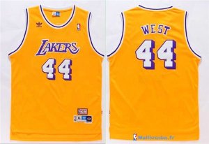 Maillot NBA Pas Cher Los Angeles Lakers Jerry West 44 Jaune