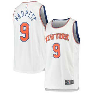 New York Knicks R.J. Barrett Fanatics Branded White 2019 NBA Draft First Round Pick Fast Break Replica Jersey - Association Edition