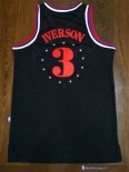 Maillot NBA Pas Cher Philadelphia Sixers Allen Iverson 3 6 Retro Noir