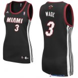 Maillot NBA Pas Cher Miami Heat Femme Dwyane Wadet 3 Noir