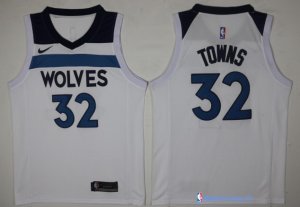 Maillot NBA Pas Cher Minnesota Timberwolves Karl Anthony Towns 32 Blanc Association 2017/18