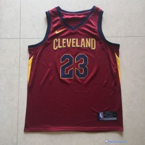 Maillot NBA Pas Cher Cleveland Cavaliers LeBron James 23 Rouge Icon 2017/18